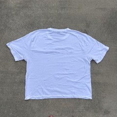 Boxy Oakley white spellout t-shirt with red text logo