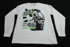 Beetlejuice Adult’s Afterlife’s Leading Bio-Exorcist Shirt JL3 White Medium