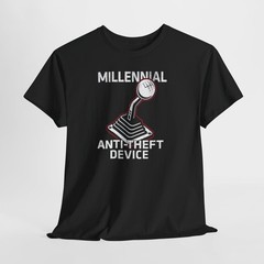 Millennial Anti-Theft Device Manual Shifter T-Shirt Muscle Car Gift S-5XL