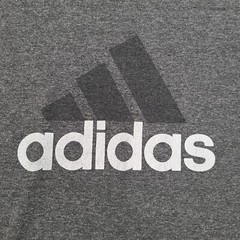 Adidas Shirt Mens Medium Gray Logo Spell Out Lightweight Casual Outdoors
