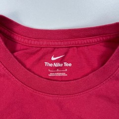 Nike Logo Shirt Mens Large Red Crew Neck Logo Casual Sports Swoosh