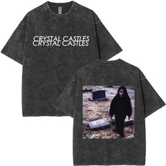 Crystal Castles T-Shirts Graphic Print Washed 100% Cotton Tees