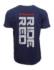 RIDE RED LOGO T SHIRT NAVY GRAPHIC TEE