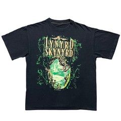 Vintage 90s 1993 Lynyrd Skynyrd World Tour T Shirt Mens Black Rock Band Large