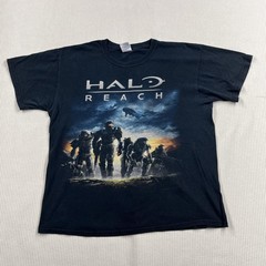 Gildan Shirt Mens L Black Halo Reach Spartan Squad Graphic Tee Video Game Xbox