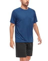 Mesh Workout Shirts for Men Dry Fit Gym Shirts Quick Dry Athletic Short Sleev…