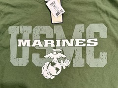 UNITED STATES MARINE CORPS -“USMC MARINES” – GREEN T-Shirt -Sz M / MEDIUM – NWT!