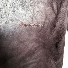 The Mountain 2015 Two White Wolves Gray Tie Dye Long Sleeve Shirt Large Nature