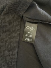 CASA MODA Couture Men’s Zip-Front Polo Shirt Black Quarter-Zip Front Closure