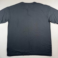 YoungLA Mens Large Dark Gray Modal Polyester Spandex Oversized Henley T-Shirt