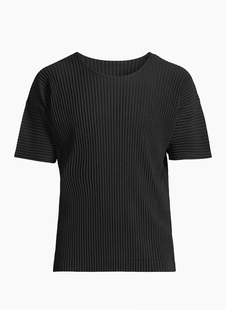 Homme Plissé Issey Miyake Basics Pleated Crewneck T-Shirt size 2/medium