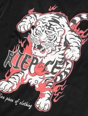 Niepce Japanese Streetwear Graphic Tiger Inferno T-Shirt Cotton Black