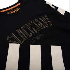 SLACKJAW Breakout ICON Applique LS Tee – Black/Bone Heavy-Weight Streetwear