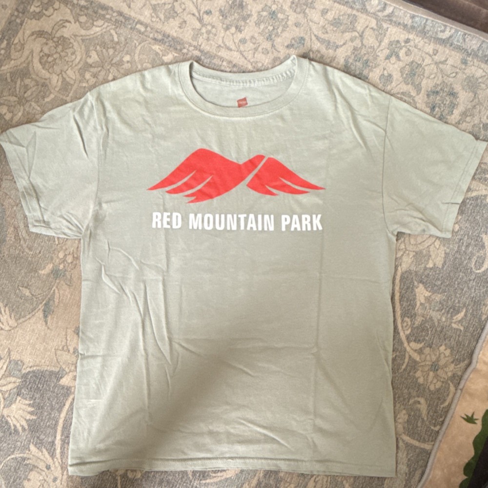 Birmingham AL VTG Red Mountain Park Graphic Tee Light Gray Shirt Men’s M