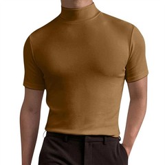 Men’s Turtleneck Slim Fit Basic Tops Lightweight Pullover Long Sleeve T Shirt