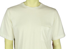 Lands’ End Men’s Performance T Shirt White Short Sleeve Size M