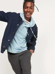 ~NWT Old Navy Long Sleeve Light weight Hooded Henley Shirt Hoodie S Small Blue~