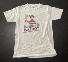 Where’s Waldo Official T-Shirt, White, Size: Small