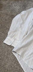 Vtg USPS Postal Service Striped Button Up Long Sleeve Flying Cross Union Made #1