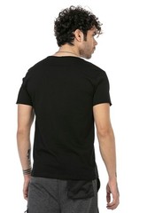 Redbridge Herren T-Shirt Basic Wide Round Neckline Logo Stitch weiter Ausschnitt
