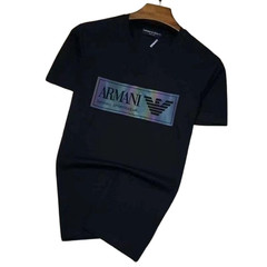 T shirt Crew Neck Short Sleeve Armani -Holographic Print