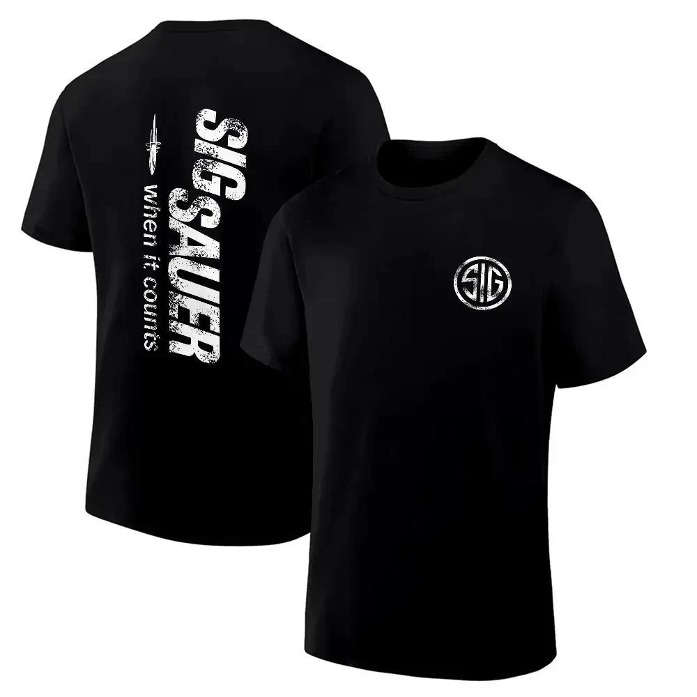 Men’s Short Sleeve T-Shirt – Sig Sauer ‘When It Counts’ Graphic, Logo Tee