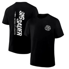 Men’s Short Sleeve T-Shirt – Sig Sauer ‘When It Counts’ Graphic, Logo Tee