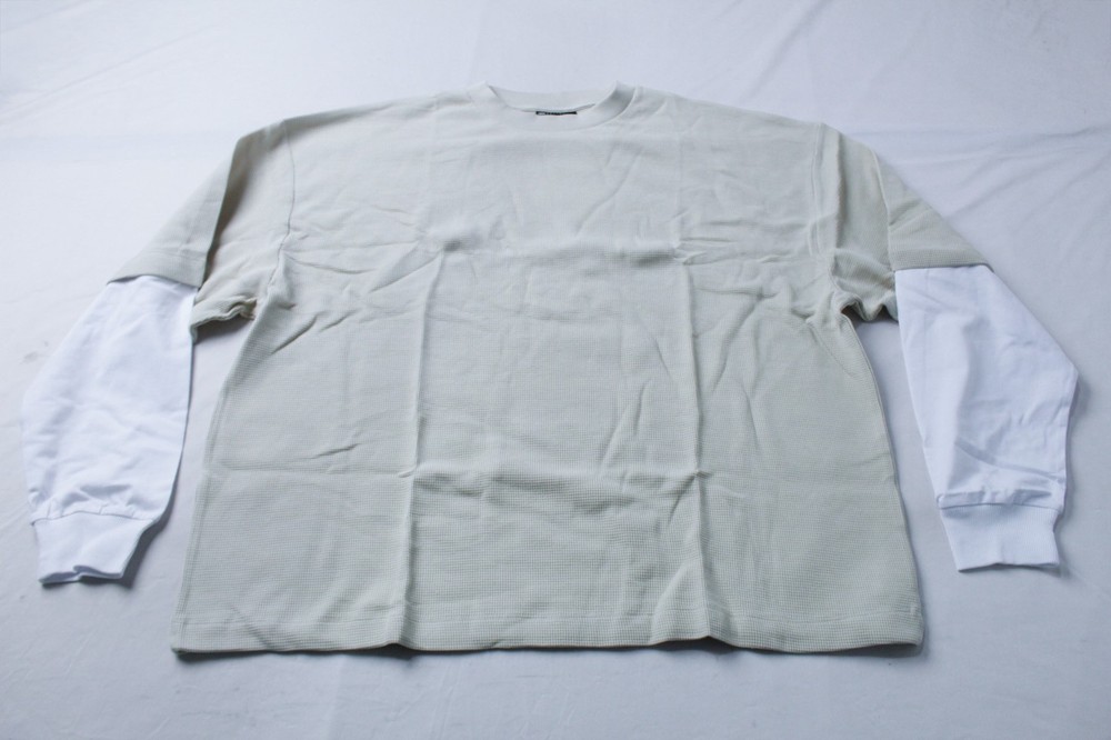 ASOS DESIGN Men’s Oversized Waffle Pattern T-Shirt JL3 Beige Size XL NWT
