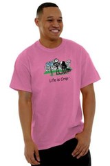 Life is Crap Roller Coaster Rides Funny Gift Womens or Mens Crewneck T Shirt Tee