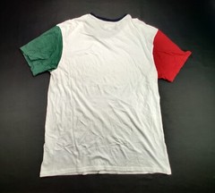 Pacsun Men’s Large White/Red/Green Colorblock Short Sleeve Crew Neck T-Shirt