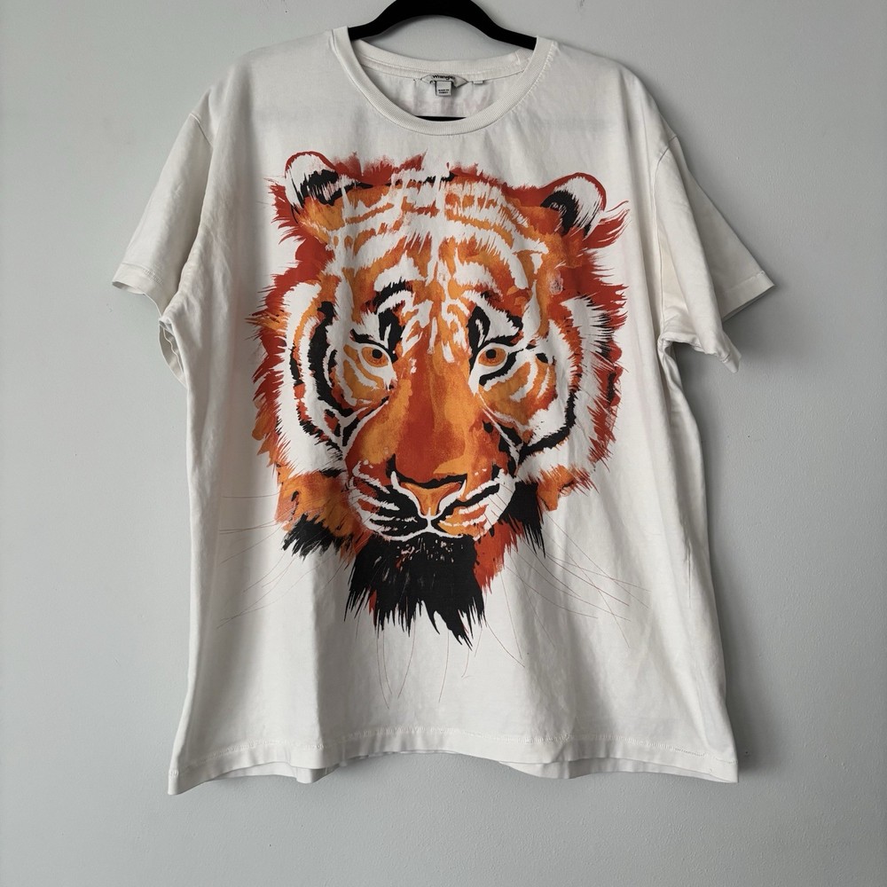 Rare Wrangler Tiger T Shirt Size M Fit Xl