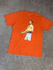 Freddie Mercury Shirt Mens S Orange Graphic Crew Neck Cotton Tagless Music