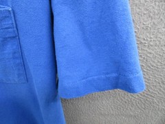 Vintage Blank T Shirt Men Large Blue Pocket Tee BVD Premium Series Single Stitch