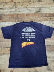 Vtg Discovery Channel Store Super Dad T Shirt Sz XL Navy Blue Good Shape