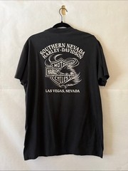 Vintage 1991 Harley Davidson 3D Emblem Great American Hog Tee Sz XL Las Vegas