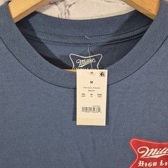 Miller High Life Champagne of Beers Mens Medium Blue Classic T-Shirt New