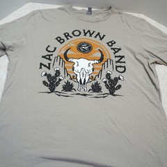 Zac Brown Band 2023 From the Fire World Tour Concert T-shirt Tan L Country Rock