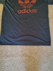 Adidas T-Shirt Men’s Large Gray Trefoil Classic Logo Short Sleeve
