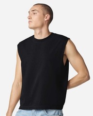Tom Of Finland Art inspired bottom embroidery Men Black cotton muscle T-shirt