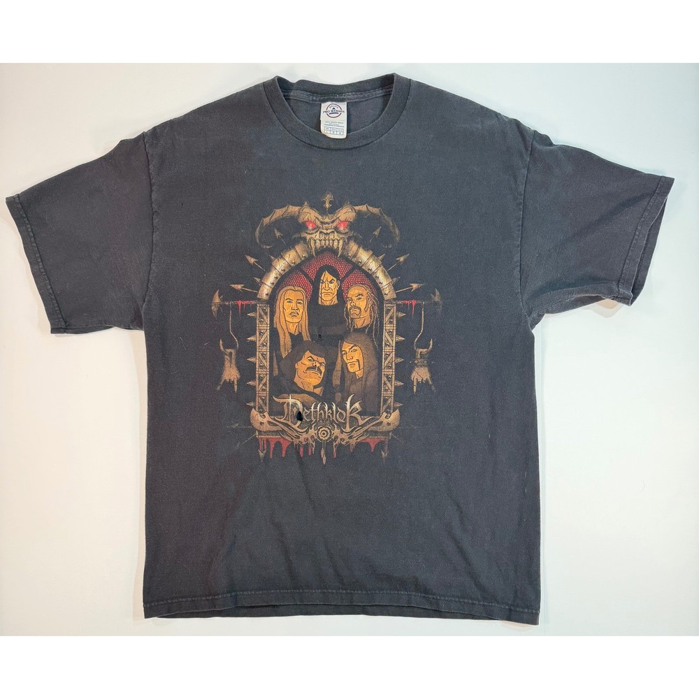 Dethklok Metalocalypse T-Shirt Mens Large Black Delta Pro Weight The Dethalbum