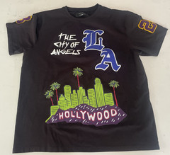 ETERNITY BC/AD Men`s T-shirt 2XL Los Angeles City of Angels LA Black 8 24 XXL