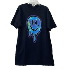 Tie dye drippy ghost face tee mens size medium euc e2200