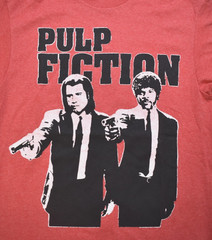 Pulp Fiction Vincent And Jules Mens Red Heather Shirt NWT Large
