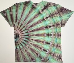 Handmade Ice Tie Dye Adult T-Shirt Unisex Size XL Green Fan Fold Gildan Tee NEW
