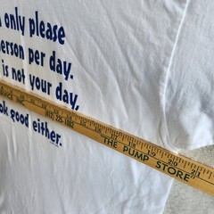 Vintage 90s Funny Saying Tshirt LG ‘Only Please One Person Per Day’ SingleStitch