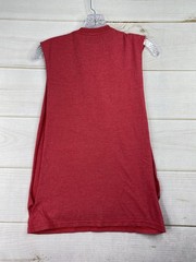Underdog Savvy Adult Red Graphic Tee S/M Cut Off Open Sides Lightweight Retro