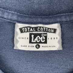 Vintage NYPD New York City Large Lee Total Cotton Shirt Made In USA Blue 90s Y2K