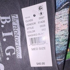 Brooklyn Mint Biggie Smalls Graphic Print Cotton T-Shirt Washed Black Men’s M