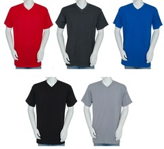 Styllion Mens Shirts Big and Tall V Neck – Short Sleeve – Heavy Weight – VSS