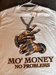Vtg Iced Out Rap Tupac Biggy White Tee T-shirt Mens Size 2XL Y2K Baggy NWT